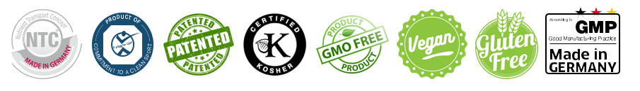 Certificates Illustration of different product certifications obtained by Fitline.